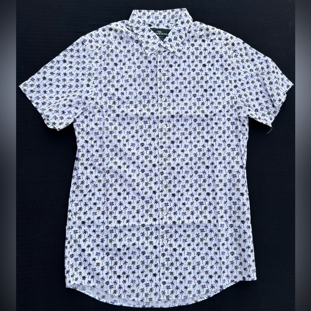 RODD & GUNN Dorset Creek Short Sleeve Slim Fit Cotton Shirt Palms Print NWT